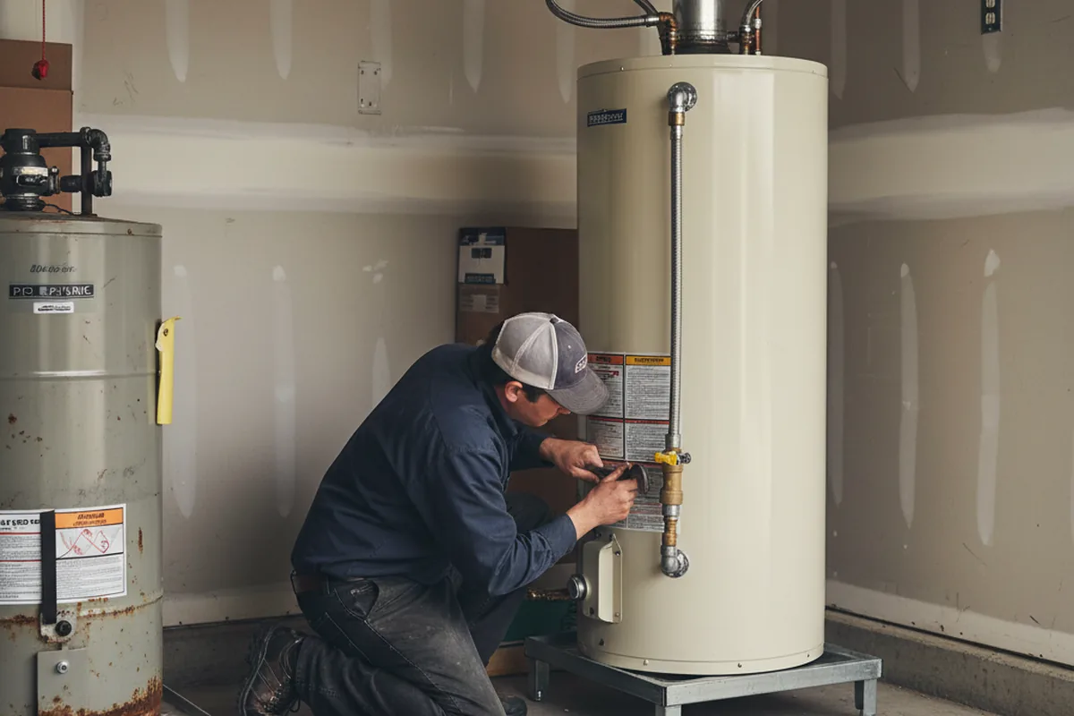 Water heater and shutoff valve replacement in Pattison