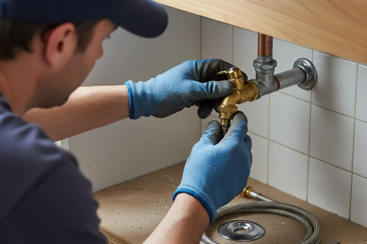 Shutoff valve and fitting work during Emergency Plumbing in Pattison